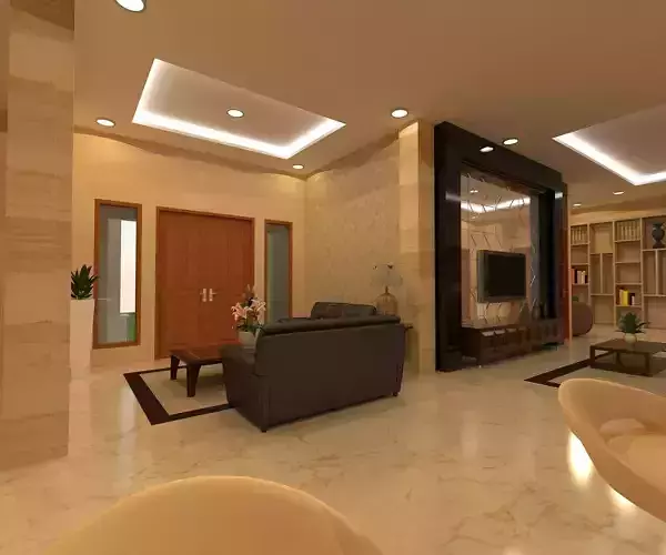 3D house with full interior 