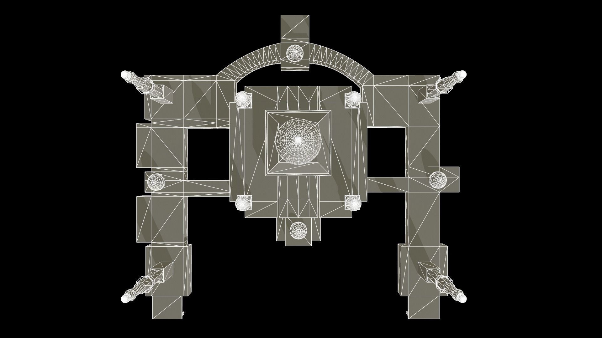 mesjid agung pekanbaru - mosque pekanbaru Low-poly 3D model_11