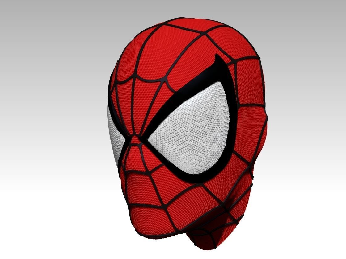 Spiderman Head Magnet Keychan 3D print model_6