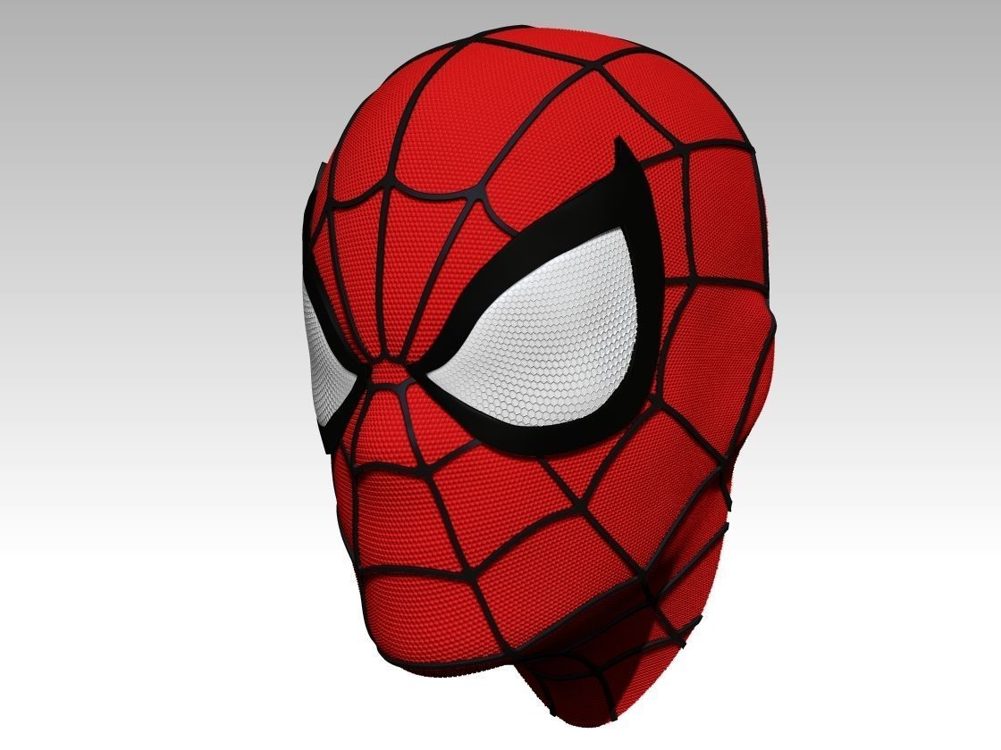 Spiderman Head Magnet Keychan 3D print model_3