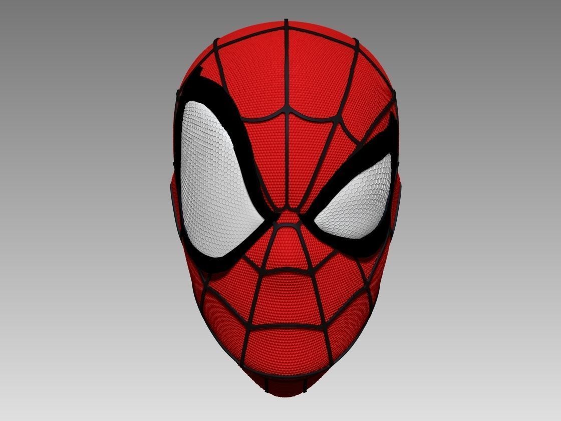 Spiderman Head Magnet Keychan 3D print model_8