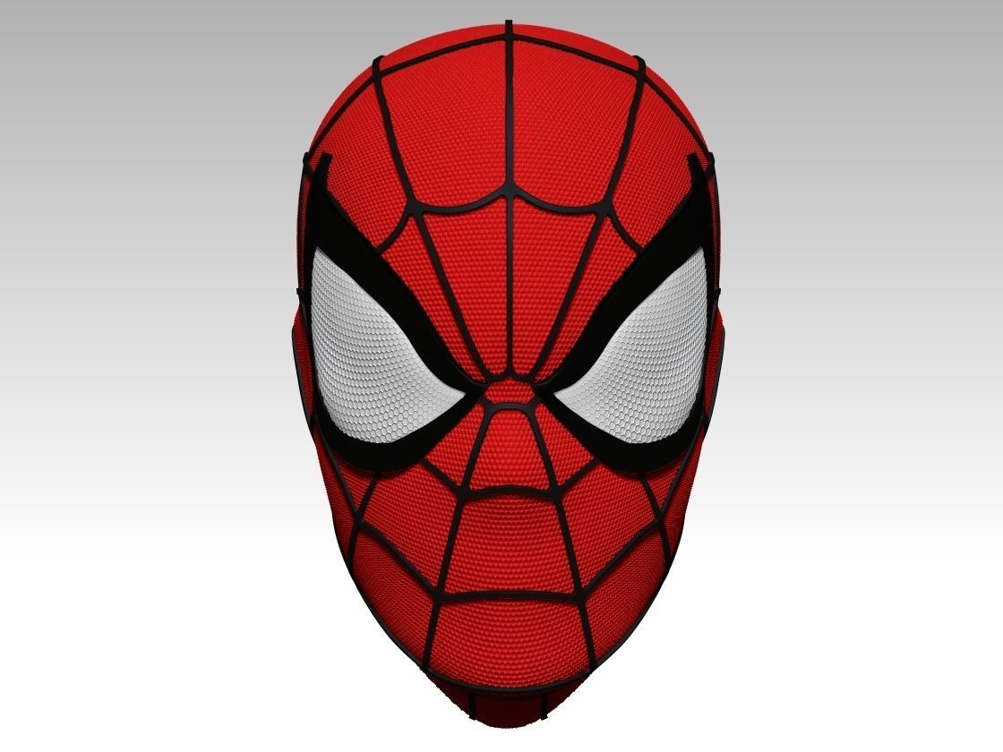 Spiderman Head Magnet Keychan 3D print model_2