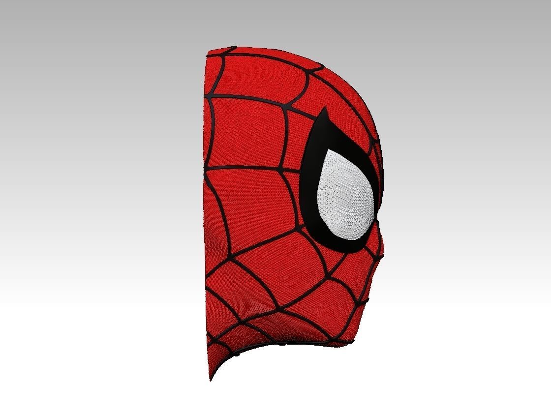 Spiderman Head Magnet Keychan 3D print model_4