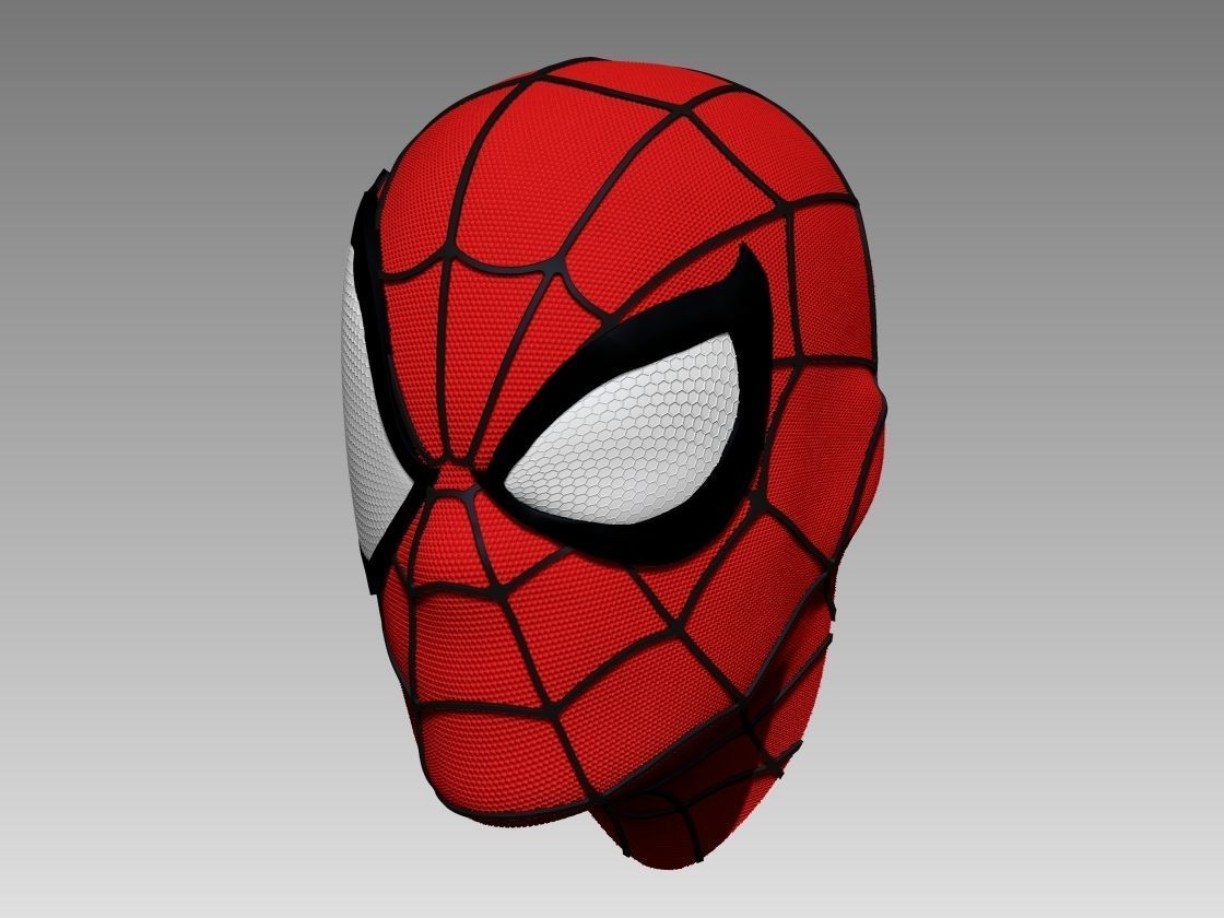 Spiderman Head Magnet Keychan 3D print model_9