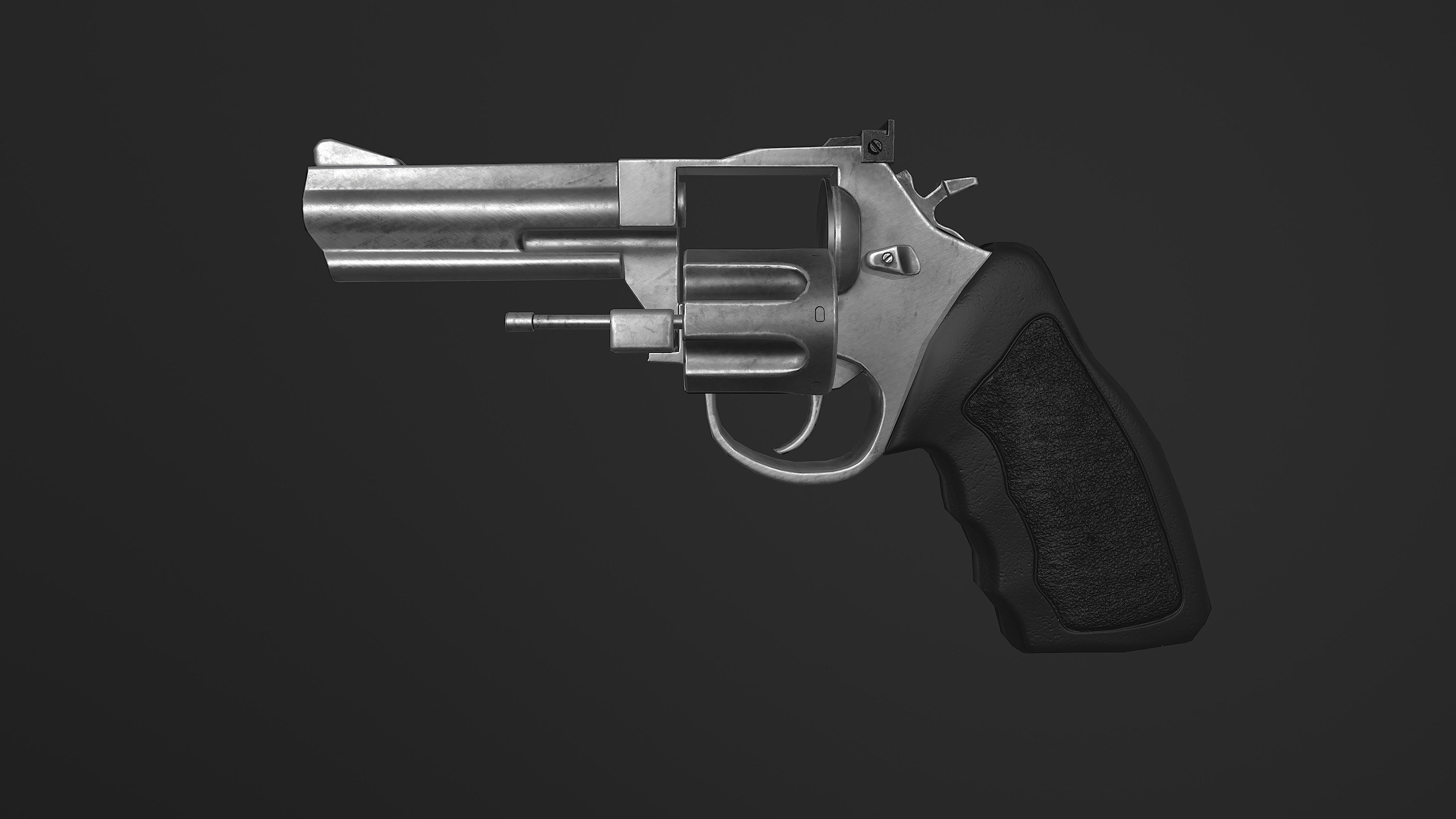 Revolver Taurus Low-poly 3D model_6