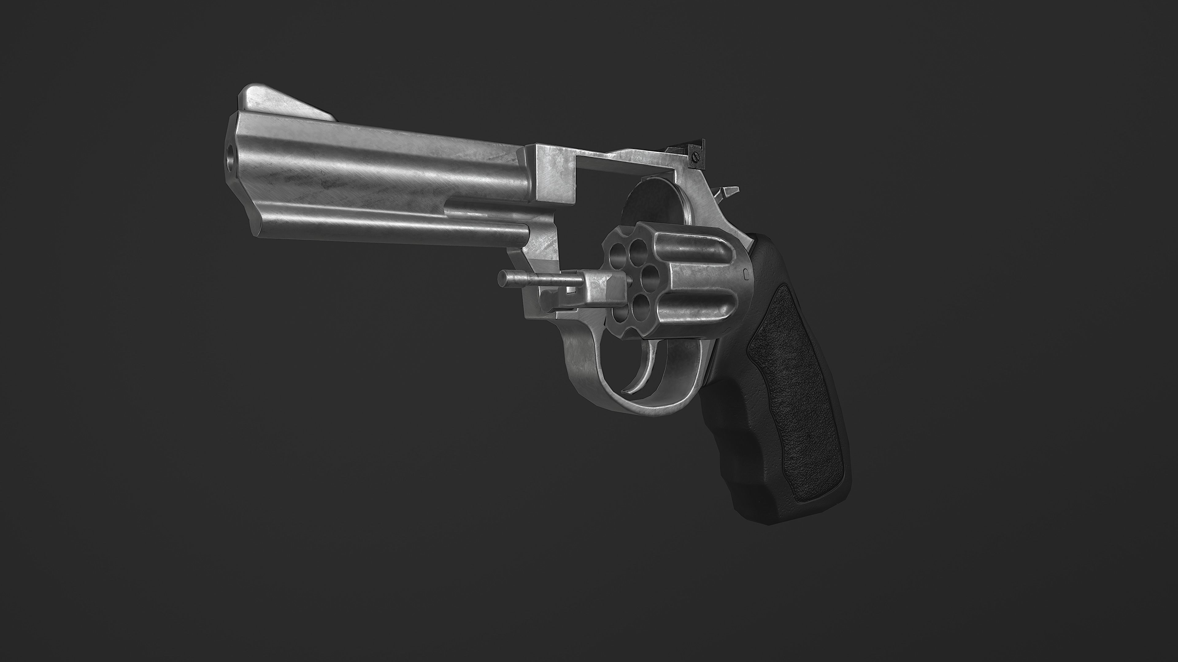 Revolver Taurus Low-poly 3D model_7