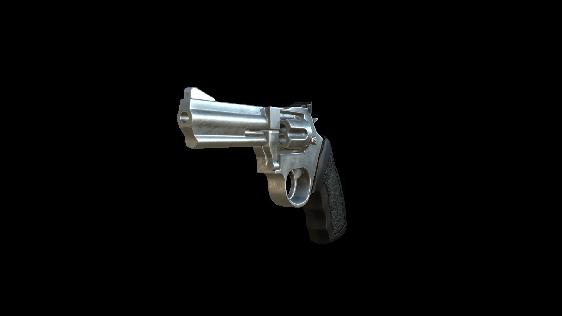 Revolver Taurus Low-poly 3D model_10
