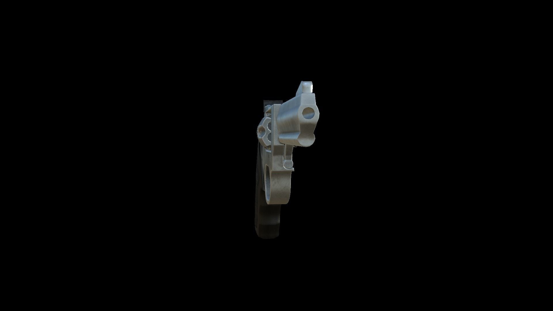 Revolver Taurus Low-poly 3D model_12