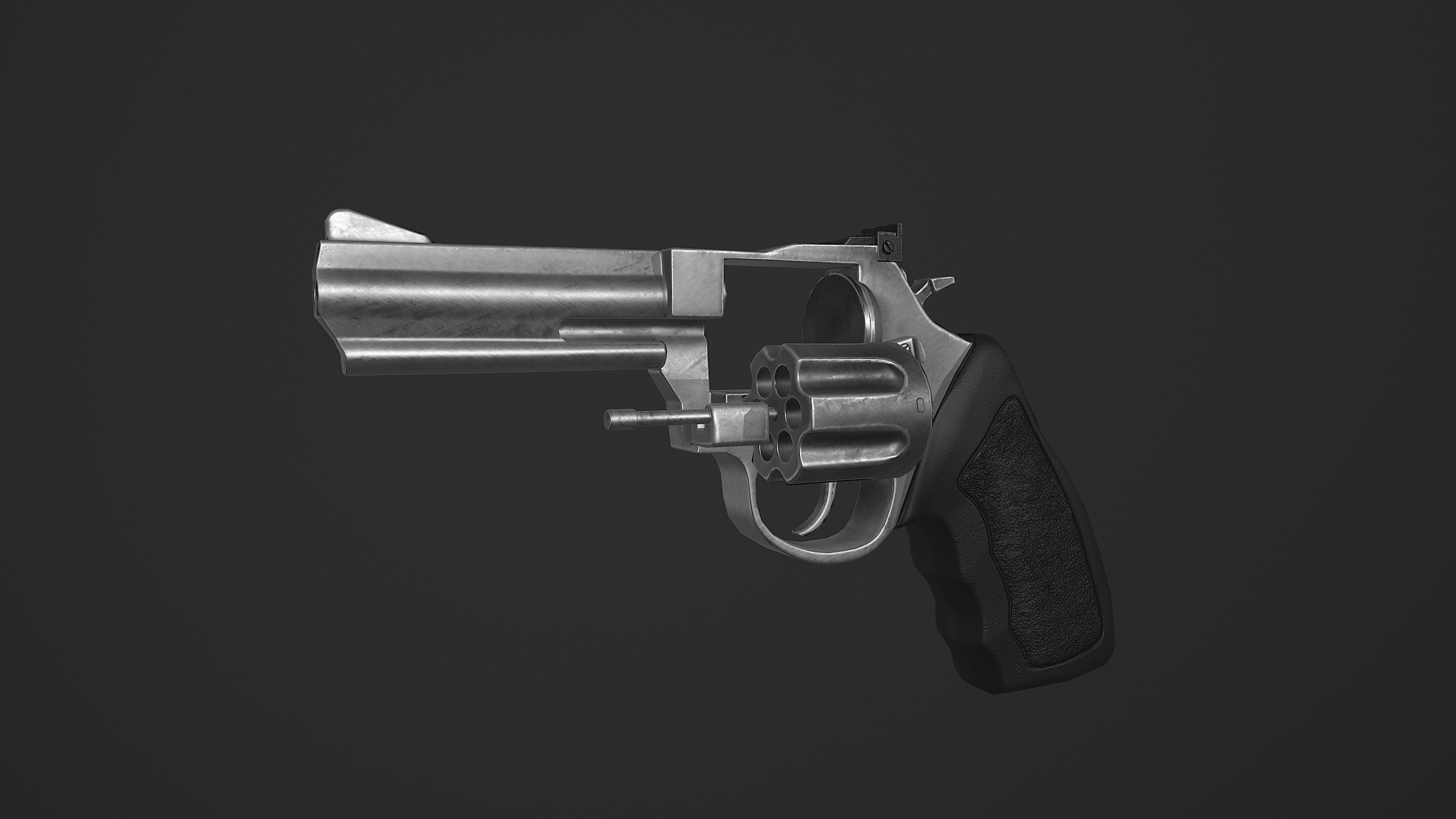 Revolver Taurus Low-poly 3D model_5
