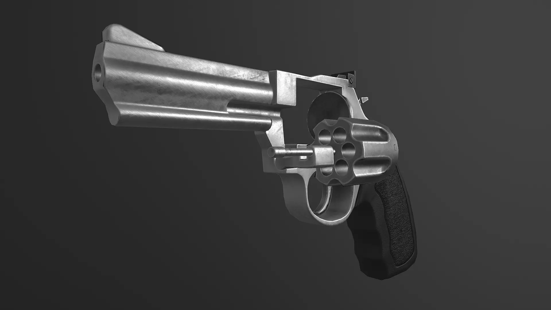 Revolver Taurus Low-poly 3D model_0
