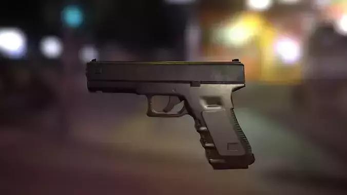 Gun g-17 Low-poly 3D model