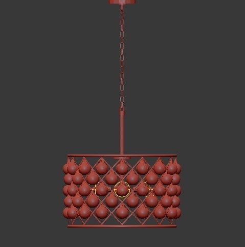 pencer Hoop Chandelier  3D model_1