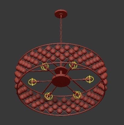 Spencer Hoop Chandelier 3D model_2