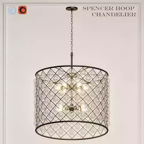 SPENCER HOOP CHANDELIER 1 3D model