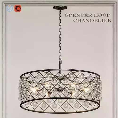 SPENCER HOOP CHANDELIER 2 3D model