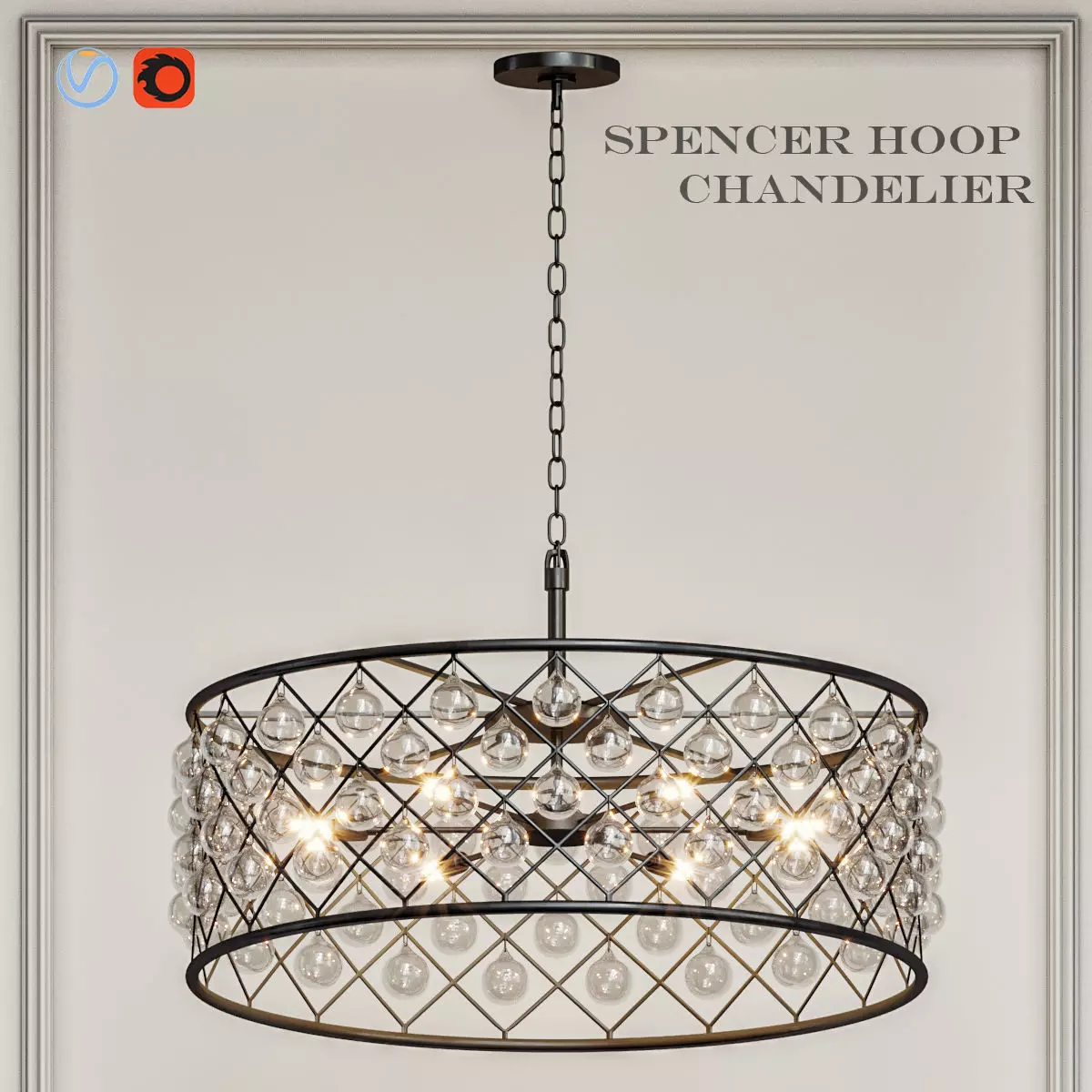 SPENCER HOOP CHANDELIER 2 3D model_0