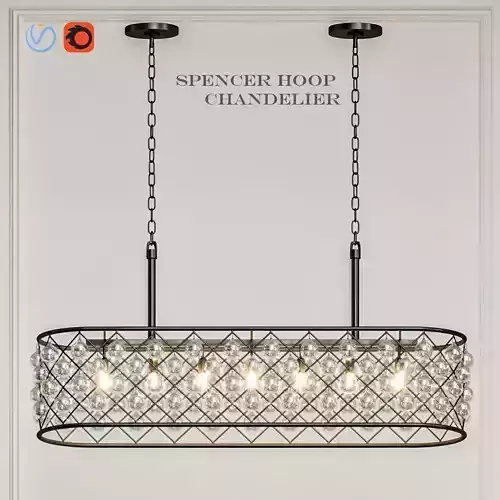 SPENCER HOOP CHANDELIER 3 3D model