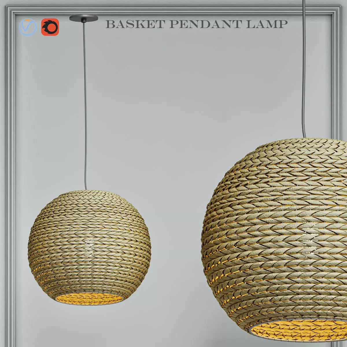 Basket Pendant lamp 3D model