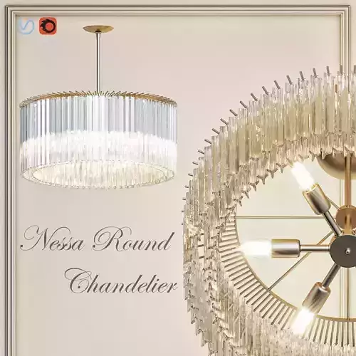 Nessa Round Chandelier 3D model