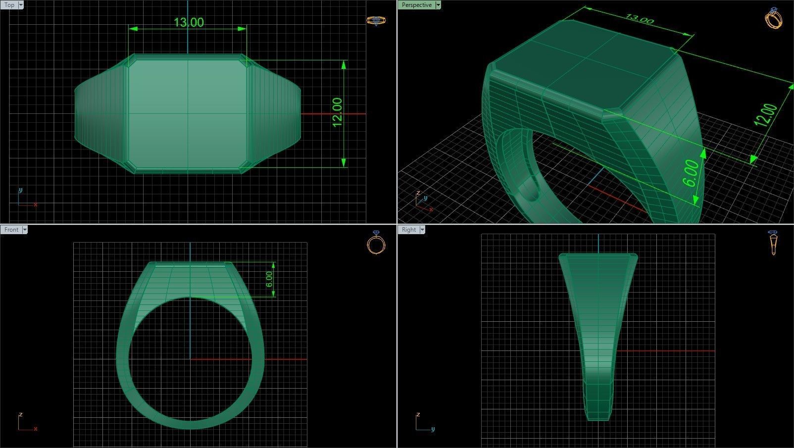 Men ring Free 3D print model_4