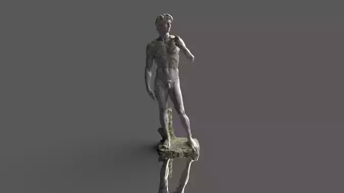 3D Printable David Statue- 3D model PBR  gameready Low-poly 3D model