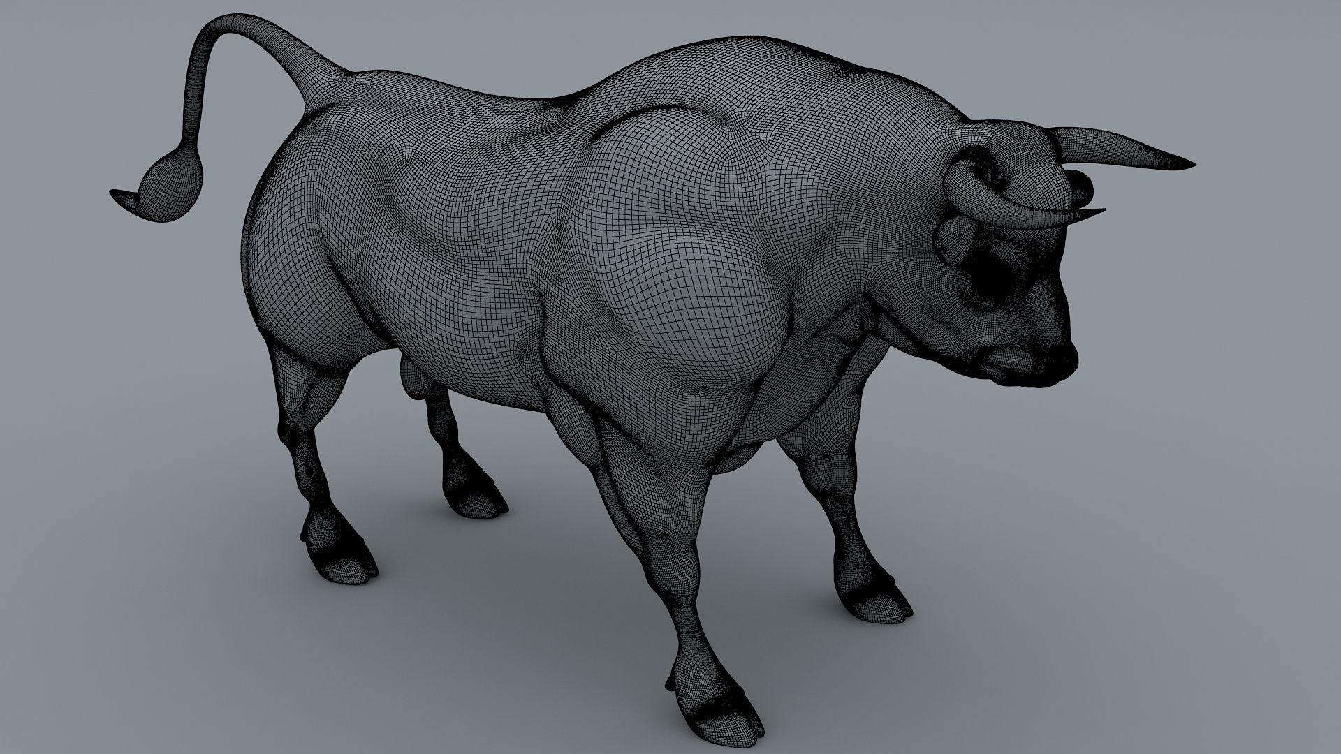 Bull Animal High poly 3D Model For Games 3D model_8