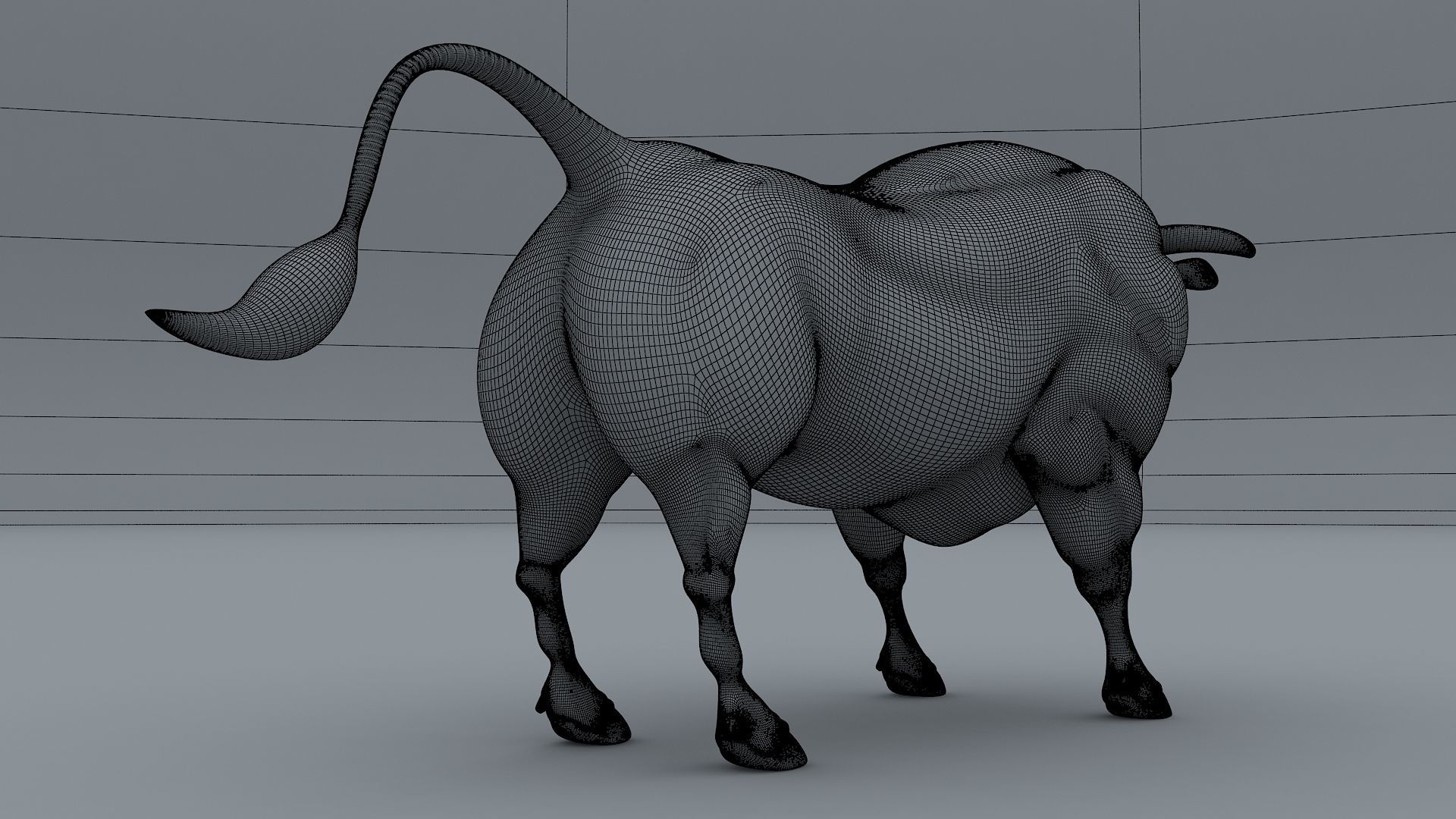 Bull Animal High poly 3D Model For Games 3D model_13