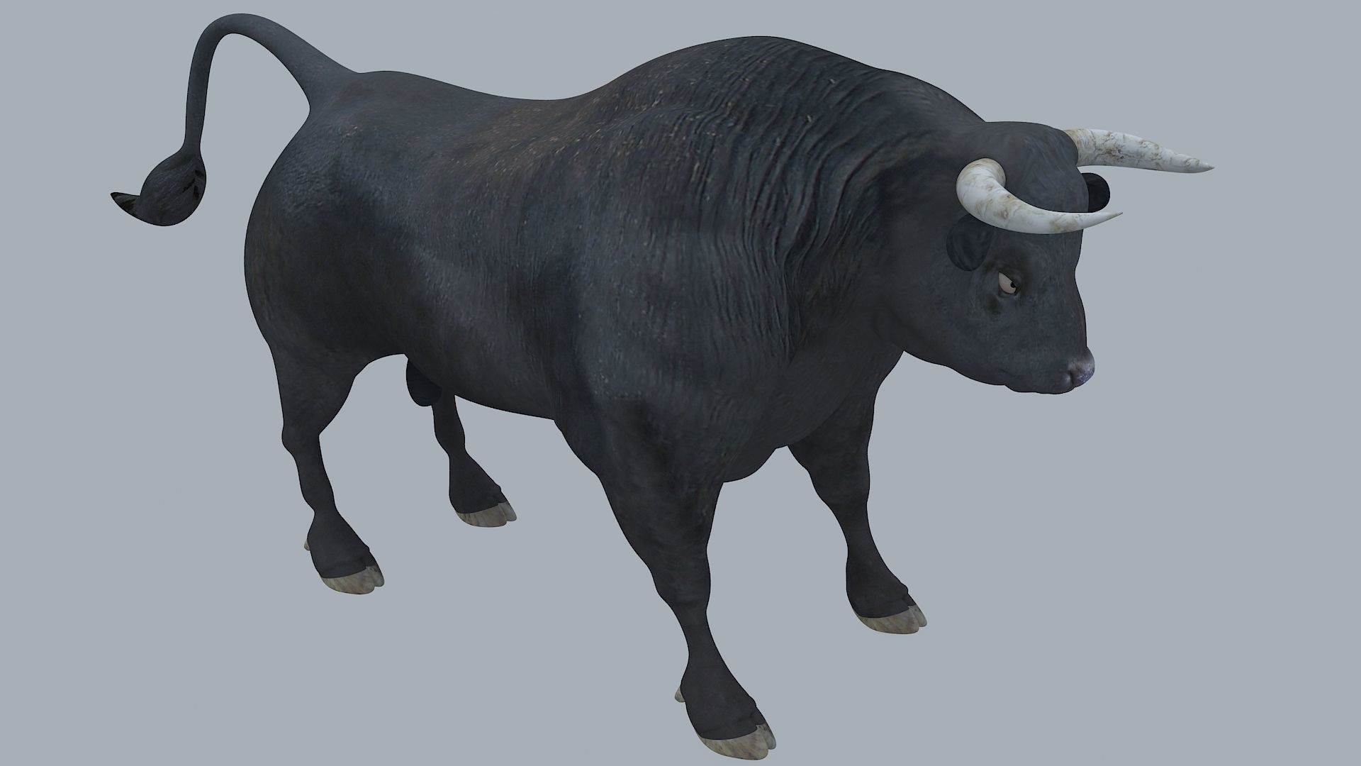 Bull Animal High poly 3D Model For Games 3D model_2