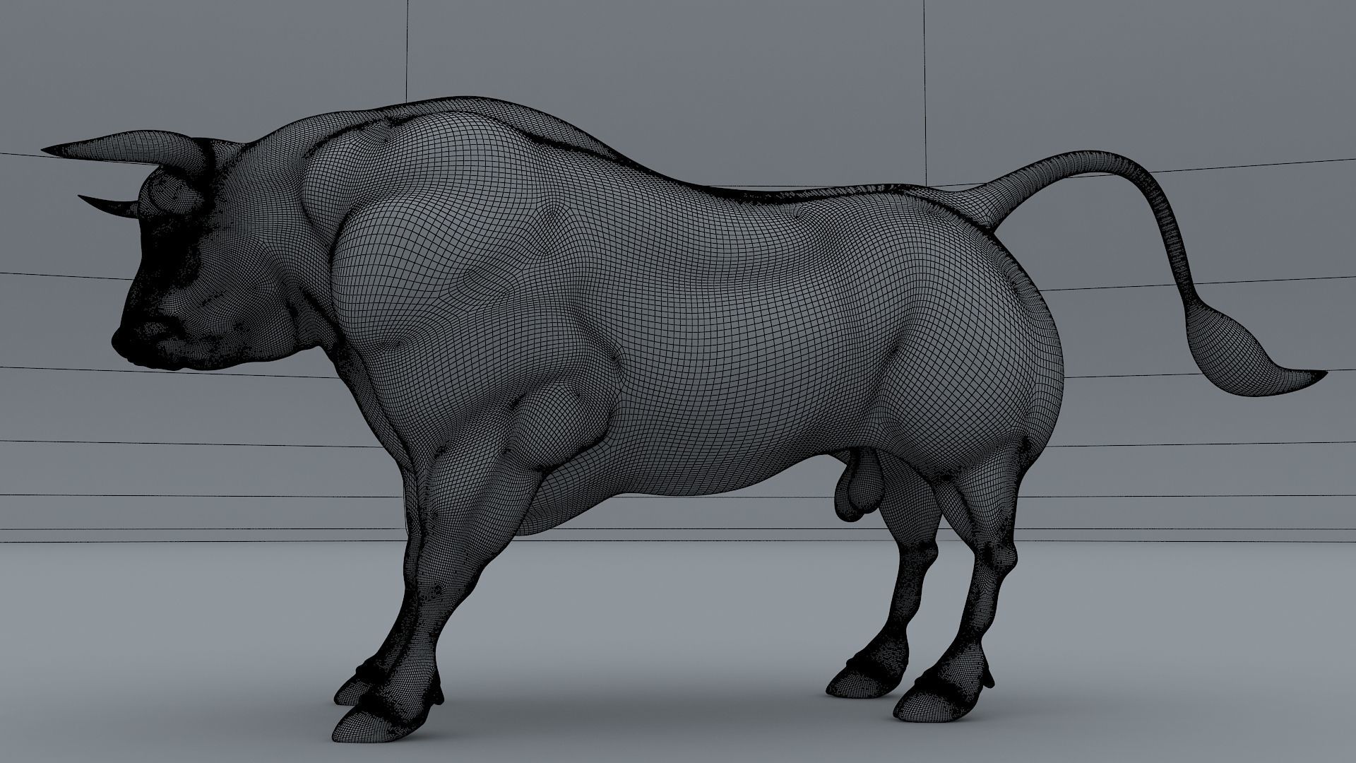 Bull Animal High poly 3D Model For Games 3D model_12