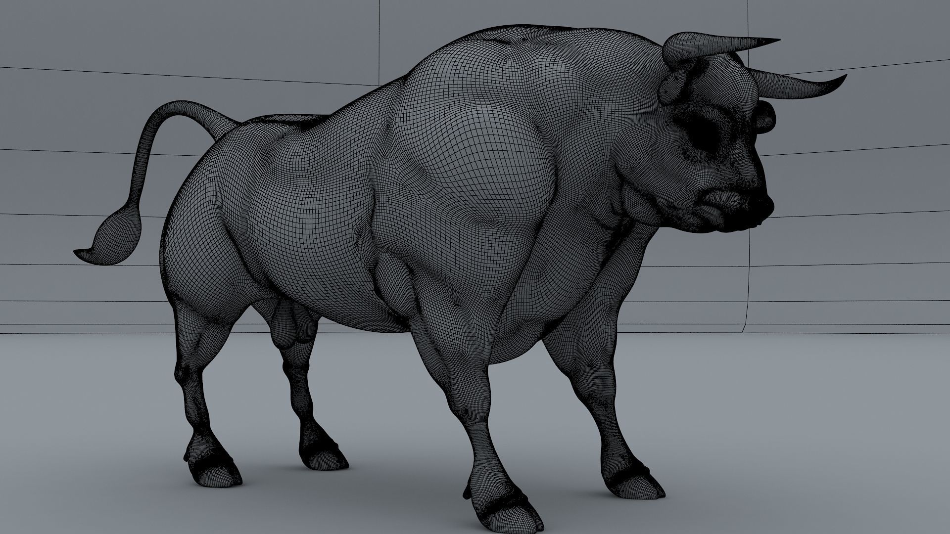 Bull Animal High poly 3D Model For Games 3D model_9
