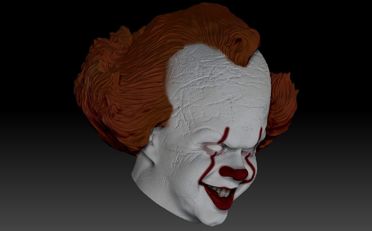 Pennywise From IT movie 3D print model head bust 3D print model_2