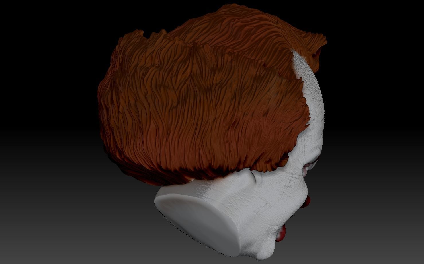 Pennywise From IT movie 3D print model head bust 3D print model_4