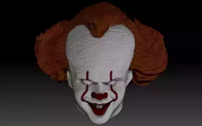 Pennywise From IT movie 3D print model head bust 3D print model