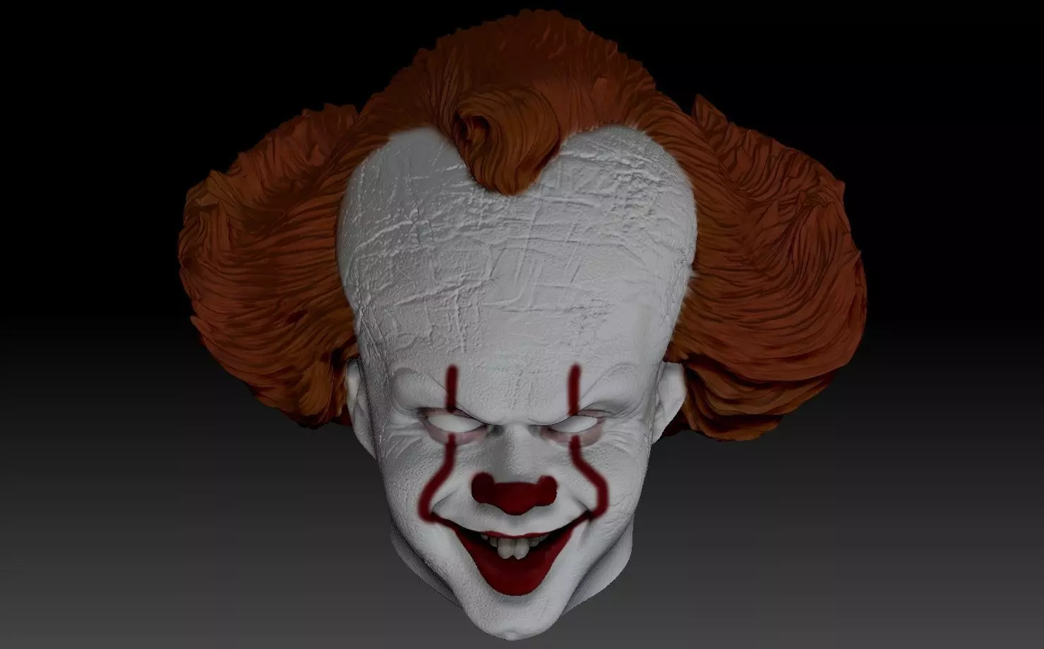 Pennywise From IT movie 3D print model head bust 3D print model_0