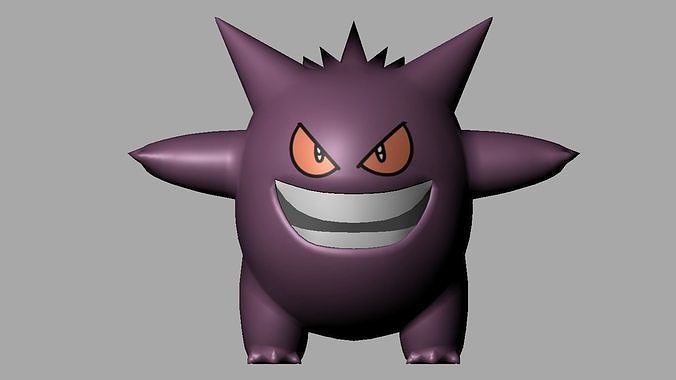 Gengar pokemon character Low-poly 3D model