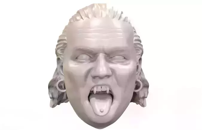 Vampire dude 3D printable portrait sculpt 3D print model
