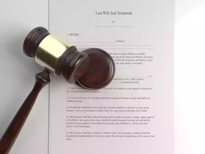 Testament and Courtroom Gavel  3D model