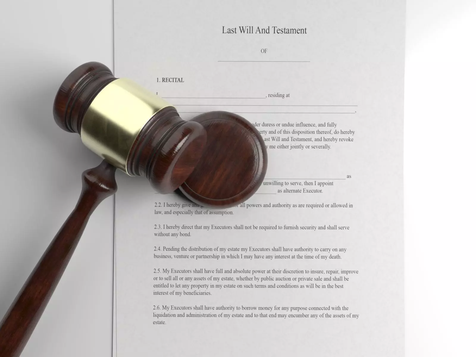 Testament and Courtroom Gavel  3D model_0