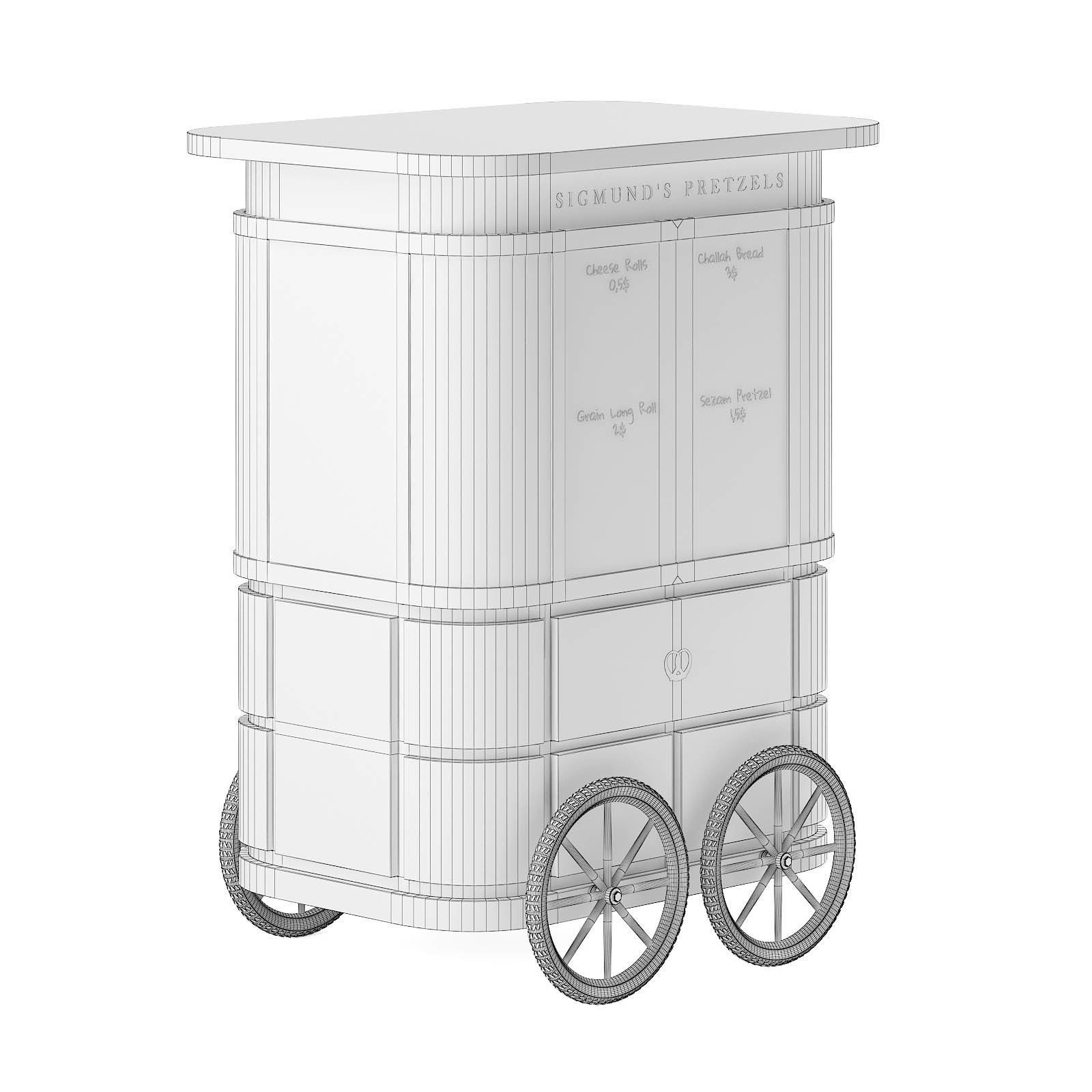 Pretzel Stall 3D Model 3D model_7