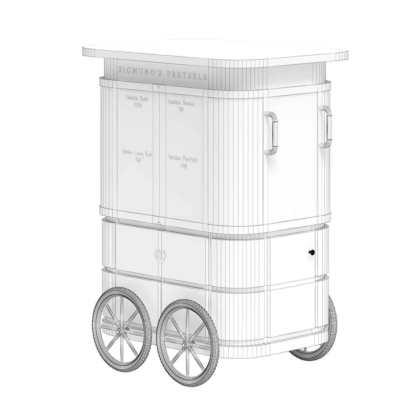 Pretzel Stall 3D Model 3D model_1