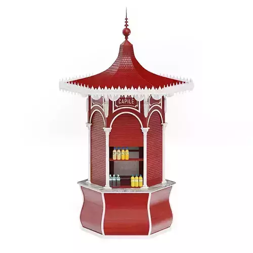 Red Kiosk 3D Model