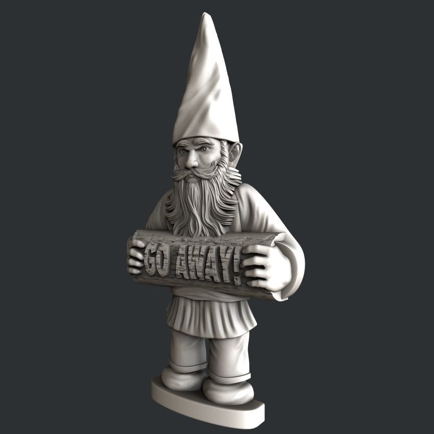 3d STL models for CNC router gnome go away 3D model_2