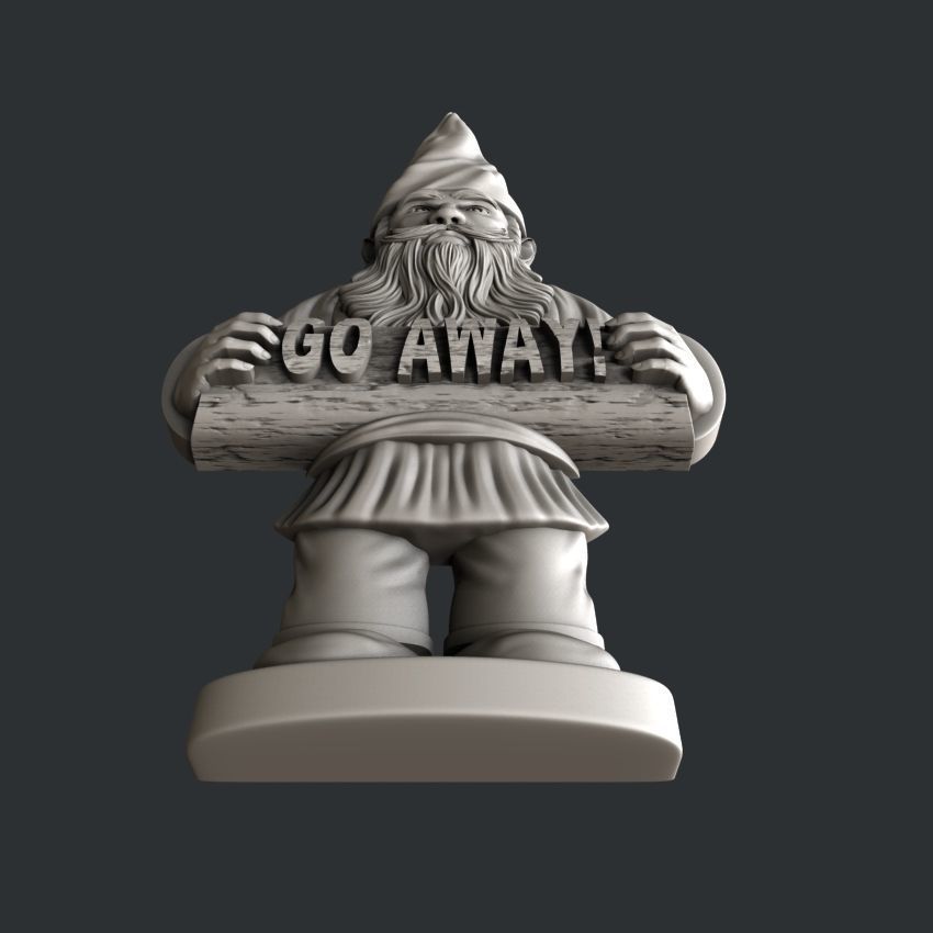 3d STL models for CNC router gnome go away 3D model_3