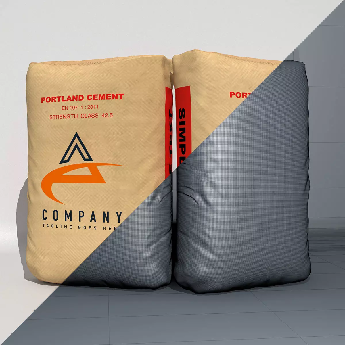 Cement Bag 3D Model 3D model_0