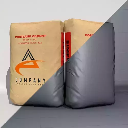 Cement Bag 3D Model