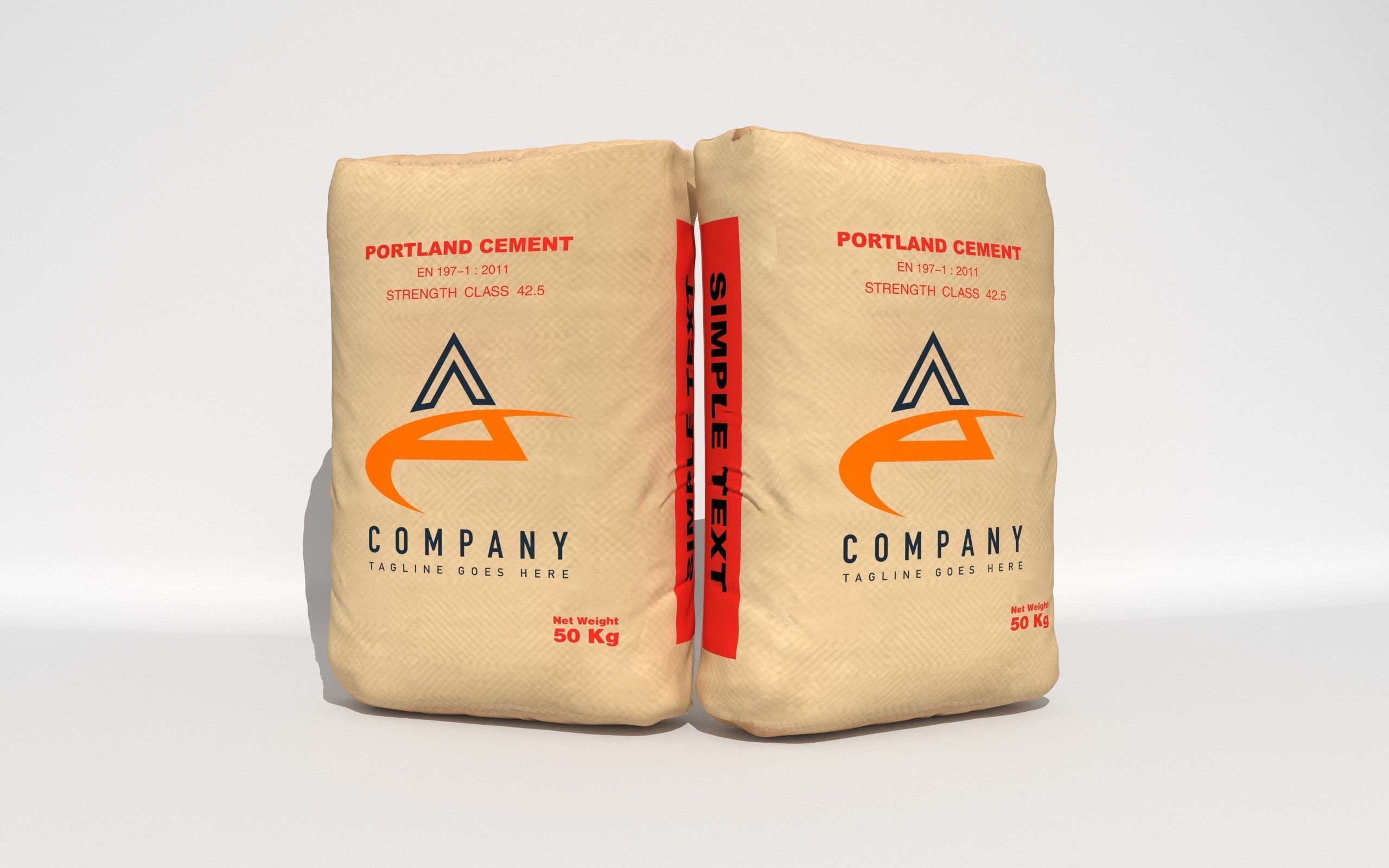 Cement Bag 3D Model 3D model_2