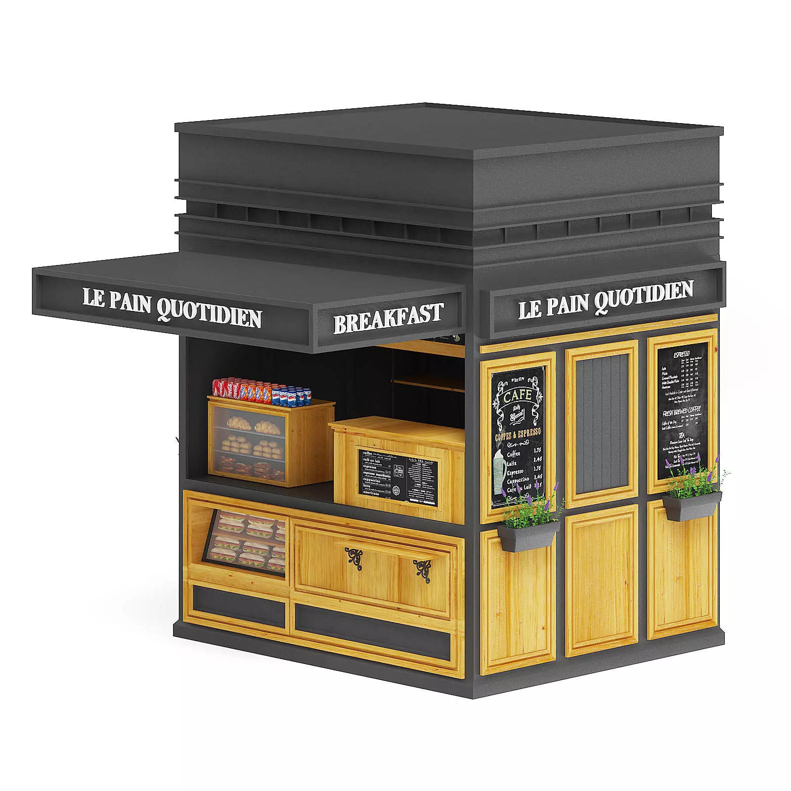 Breakfast Kiosk 3D Model 3D model_0