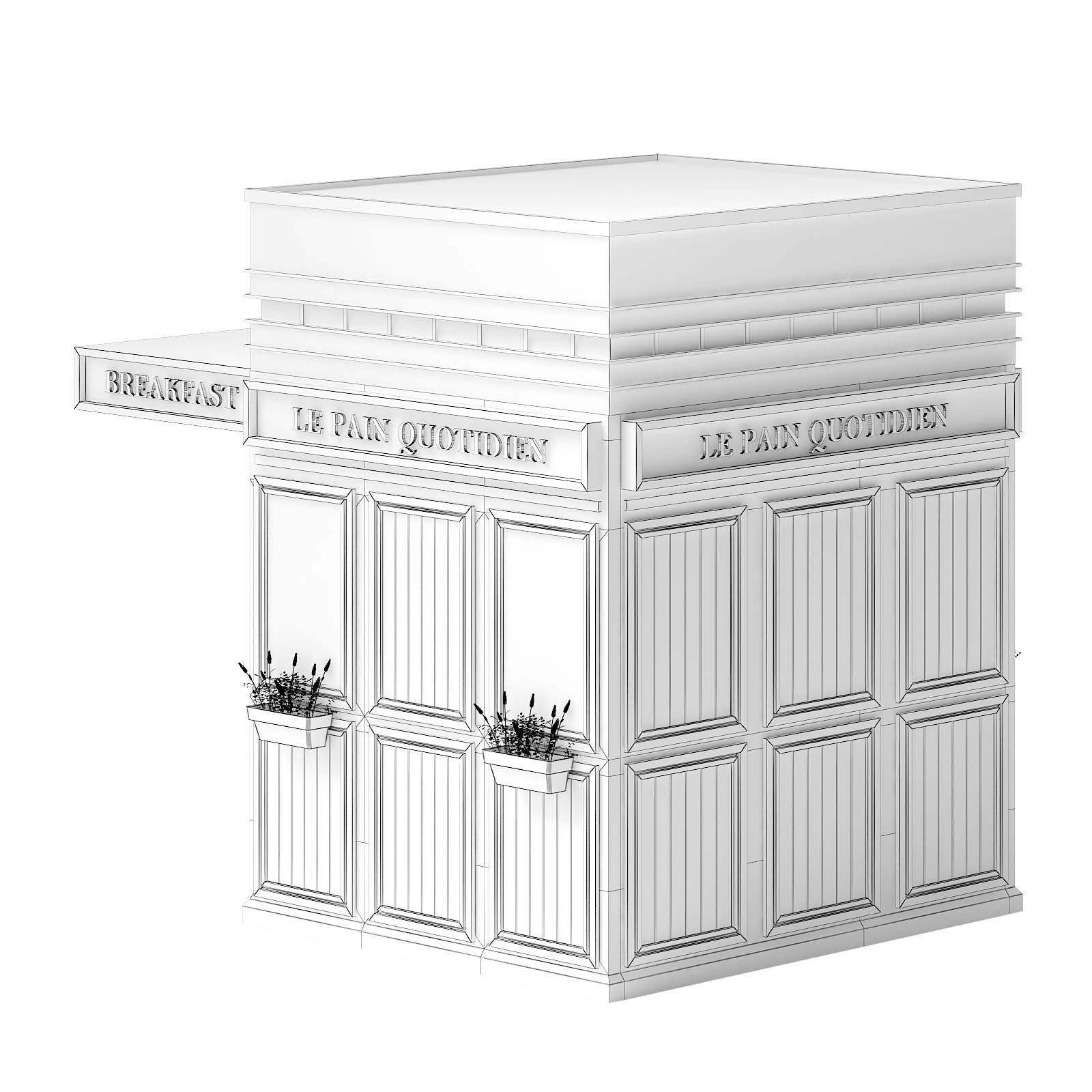 Breakfast Kiosk 3D Model 3D model_3