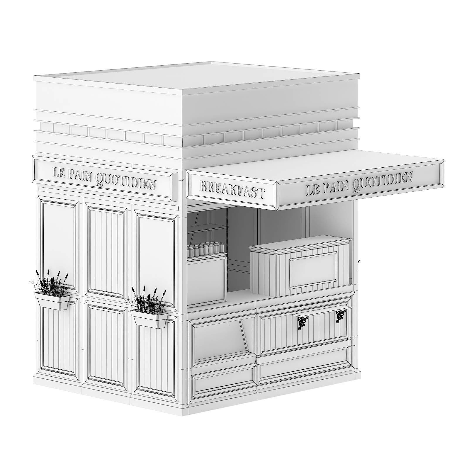 Breakfast Kiosk 3D Model 3D model_7