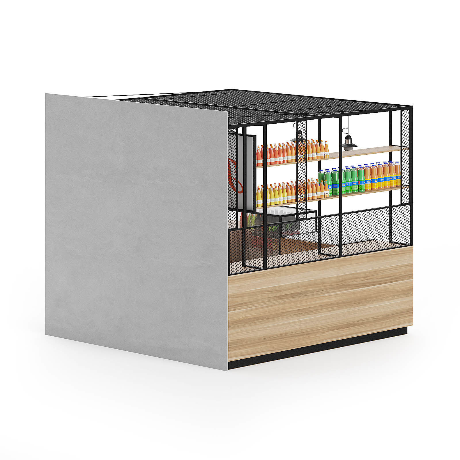 Juicery Kiosk 3D Model 3D model_4